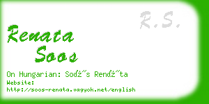 renata soos business card